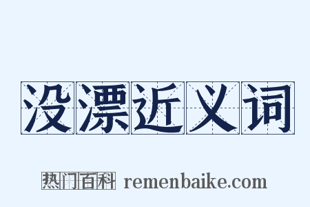 没漂近义词是什么意思的图片